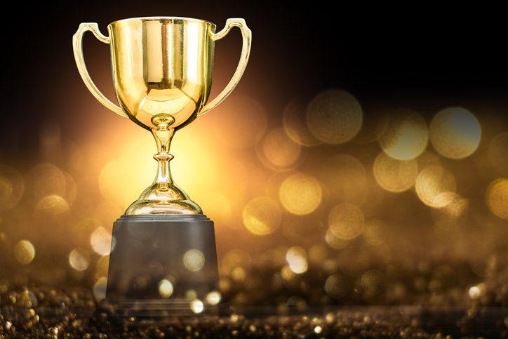 A golden trophy