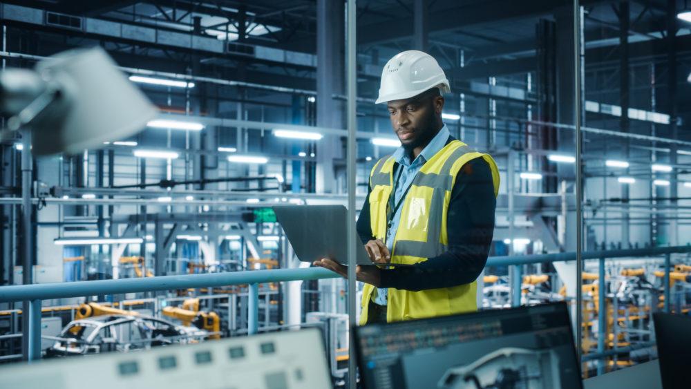 Man working in a factory